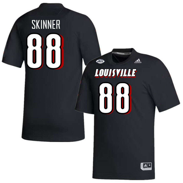 Men #88 Jaleel Skinner Louisville Cardinals College Football Jerseys Stitched-Black